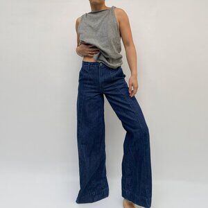 High Rise Relaxed Wide Leg Blue Jeans - Banana Republic